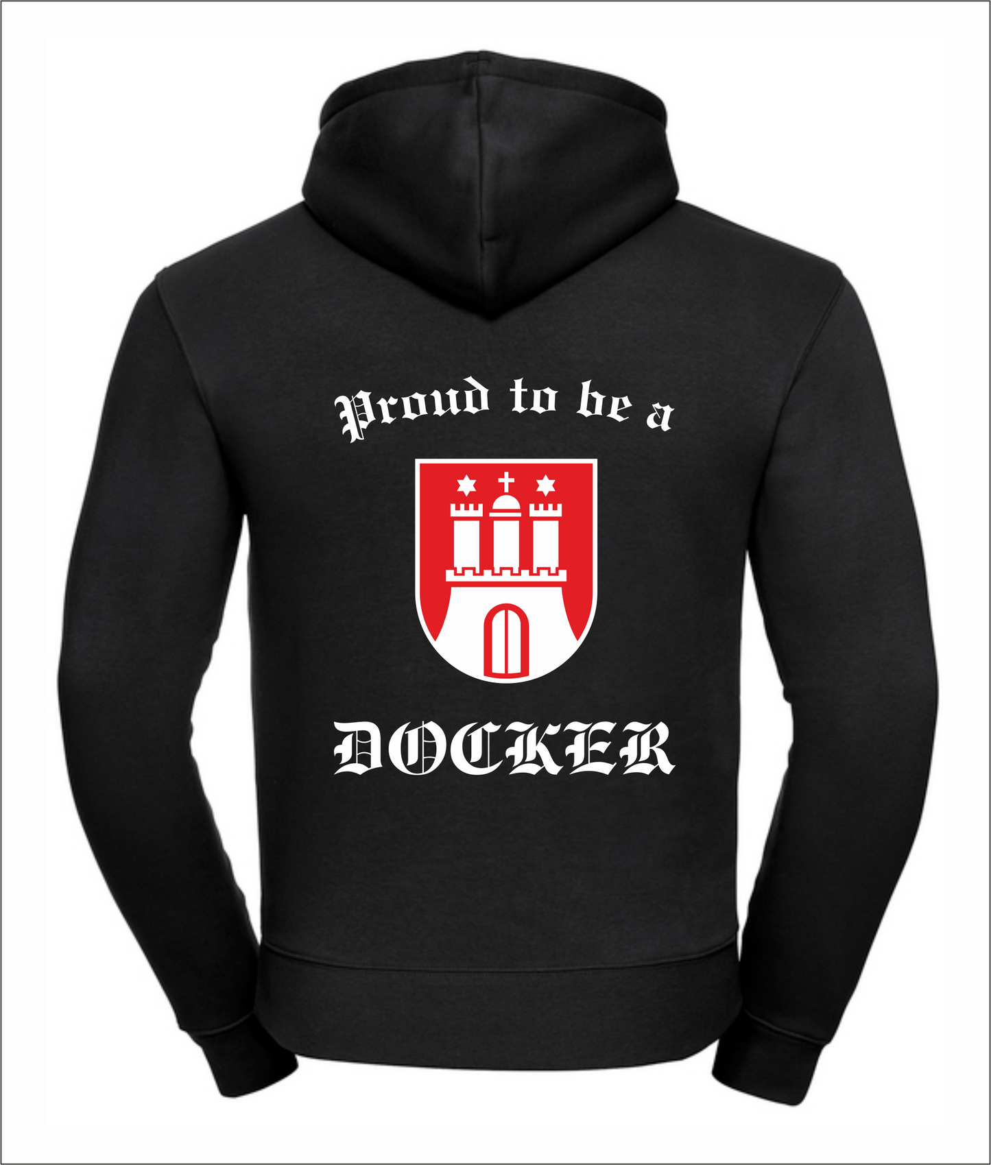 Hoodie ''Proudt to b a Docker'' Schwarz
