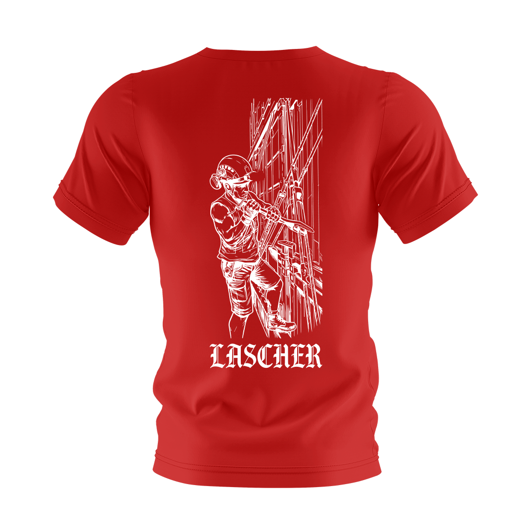 T-Shirt "Lascher" Rot/weiß