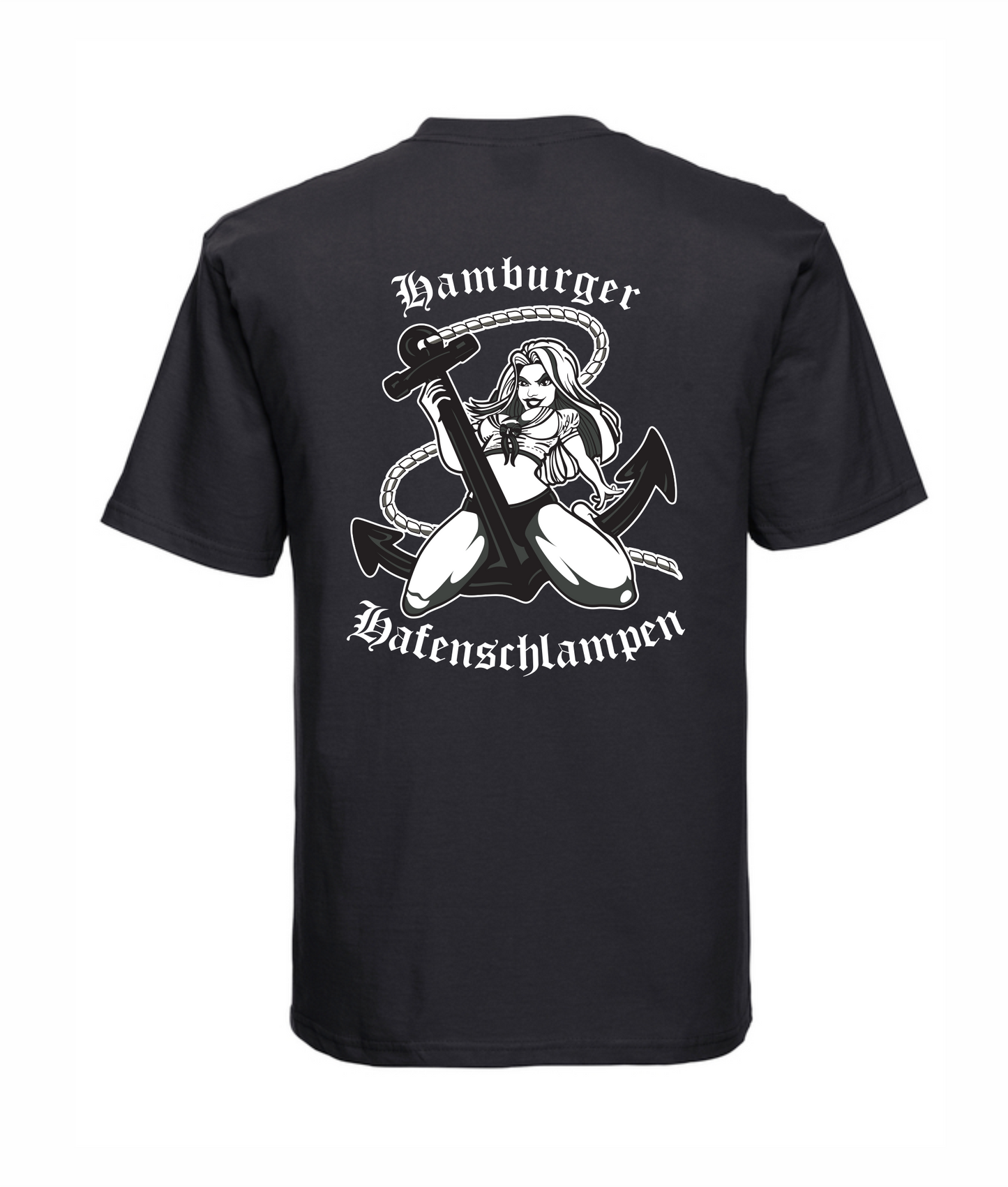T-Shirt "Hafenschlampe" Schwarz