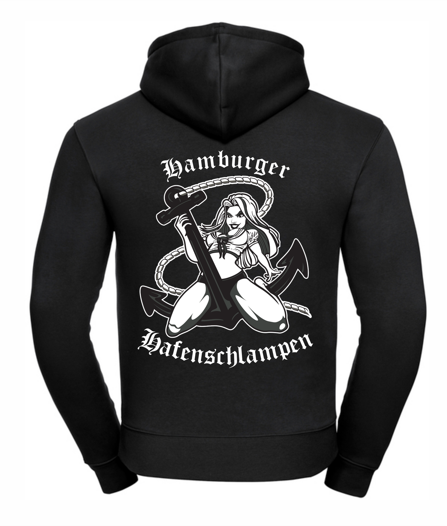 Hoodie "Hafenschlampen" Schwarz