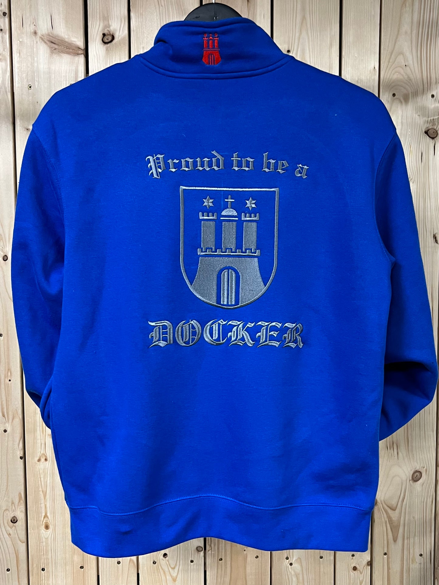 "PROUD TO BE A DOCKER" Sweat - Jacke Blau
