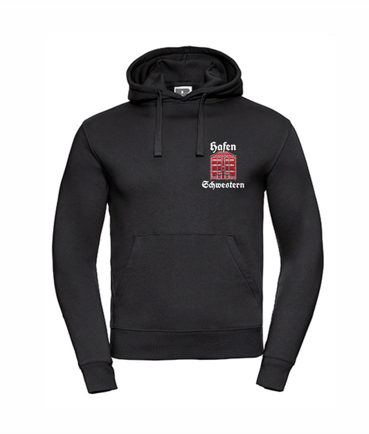 Hoodie Zip "Hafenschwestern" Schwarz