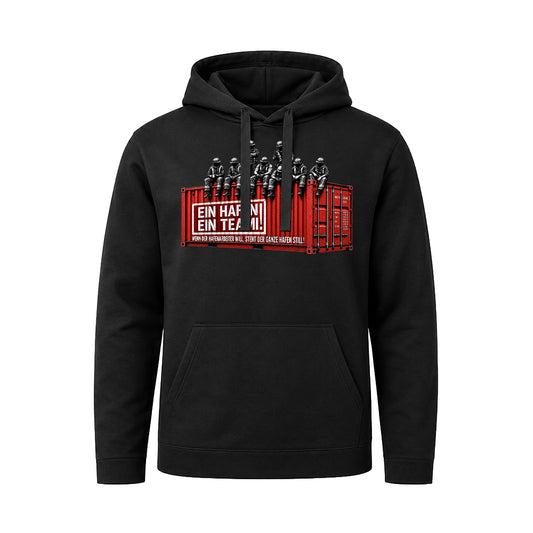 Limited Edition Hoody "Ein Hafen Ein Team" Schwarz