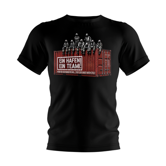 Limited Edition T-Shirt "Ein Hafen Ein Team" Schwarz