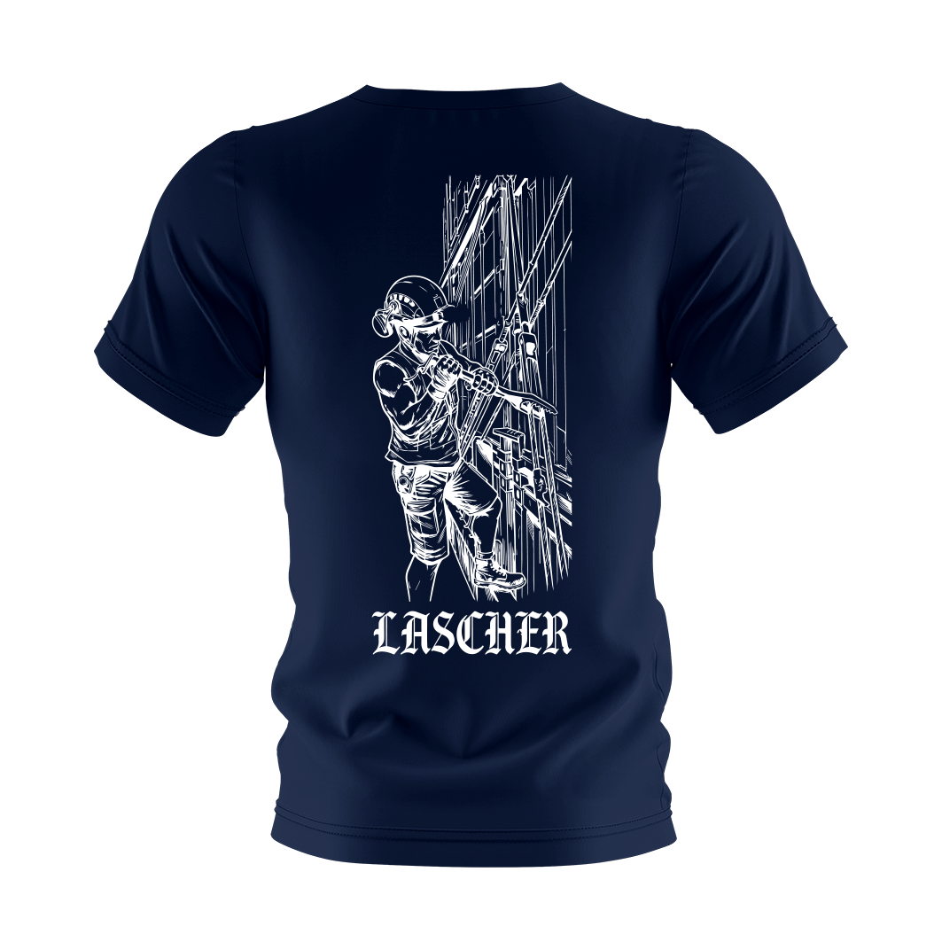 T-Shirt "Lascher" Navy/Weiß