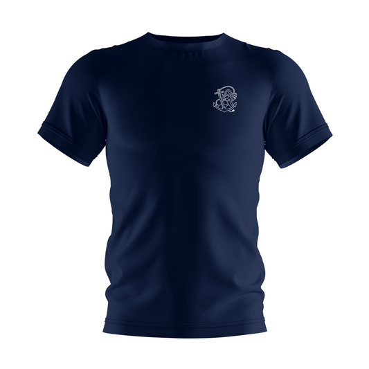 T-Shirt "Lascher" Navy/Weiß