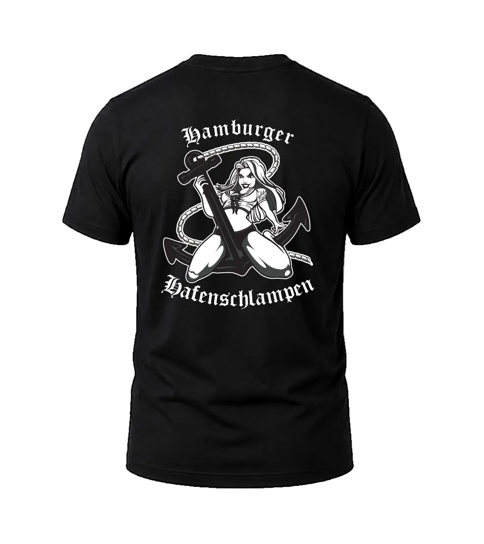 T-Shirt "Hafenschlampe" Schwarz