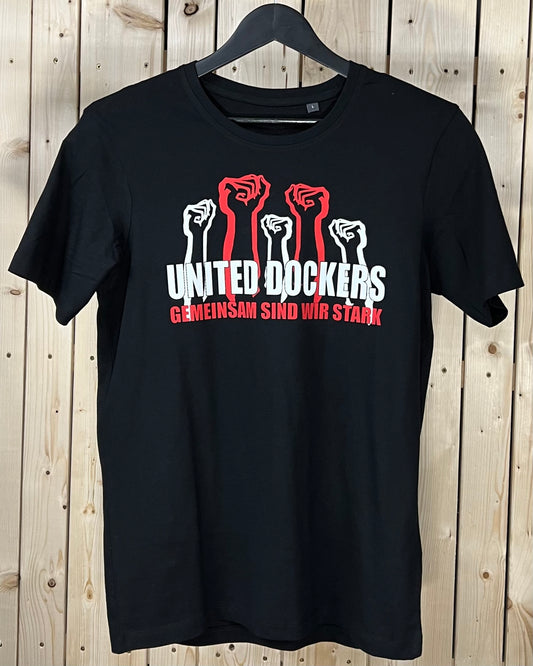 „GEMEINSAM SIND WIR STARK“ T-SHIRT SCHWARZ PRINT RED & WHITE
