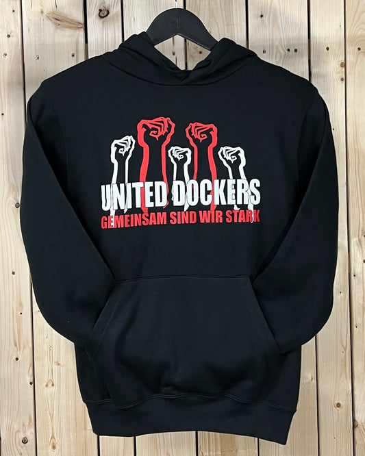 "GEMEINSAM SIND WIR STARK ROT/WEIß" Black Hoodie