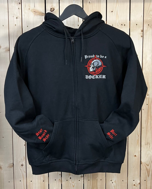"SKULL" Zip Hoodie Schwarz
